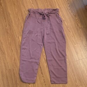 Chic mauve Tie-Waist Trousers
